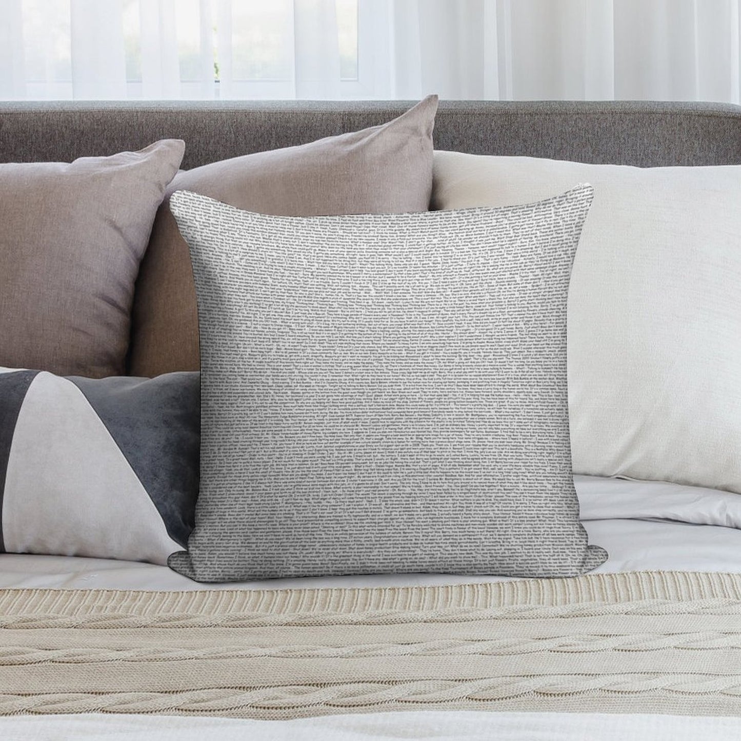 The Entire Bee Movie Script Soft Short Plush Fabric Throw Pillow
