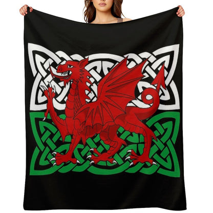 Y Ddraig Goch Throw Blanket