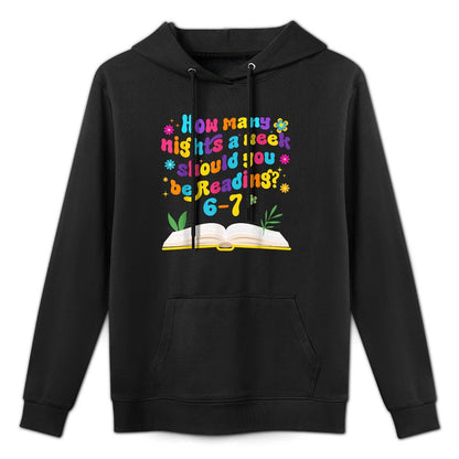 Funny Reading 67 Six Seven Meme English Teacher Book Lover Moisture-Wicking Hoodie