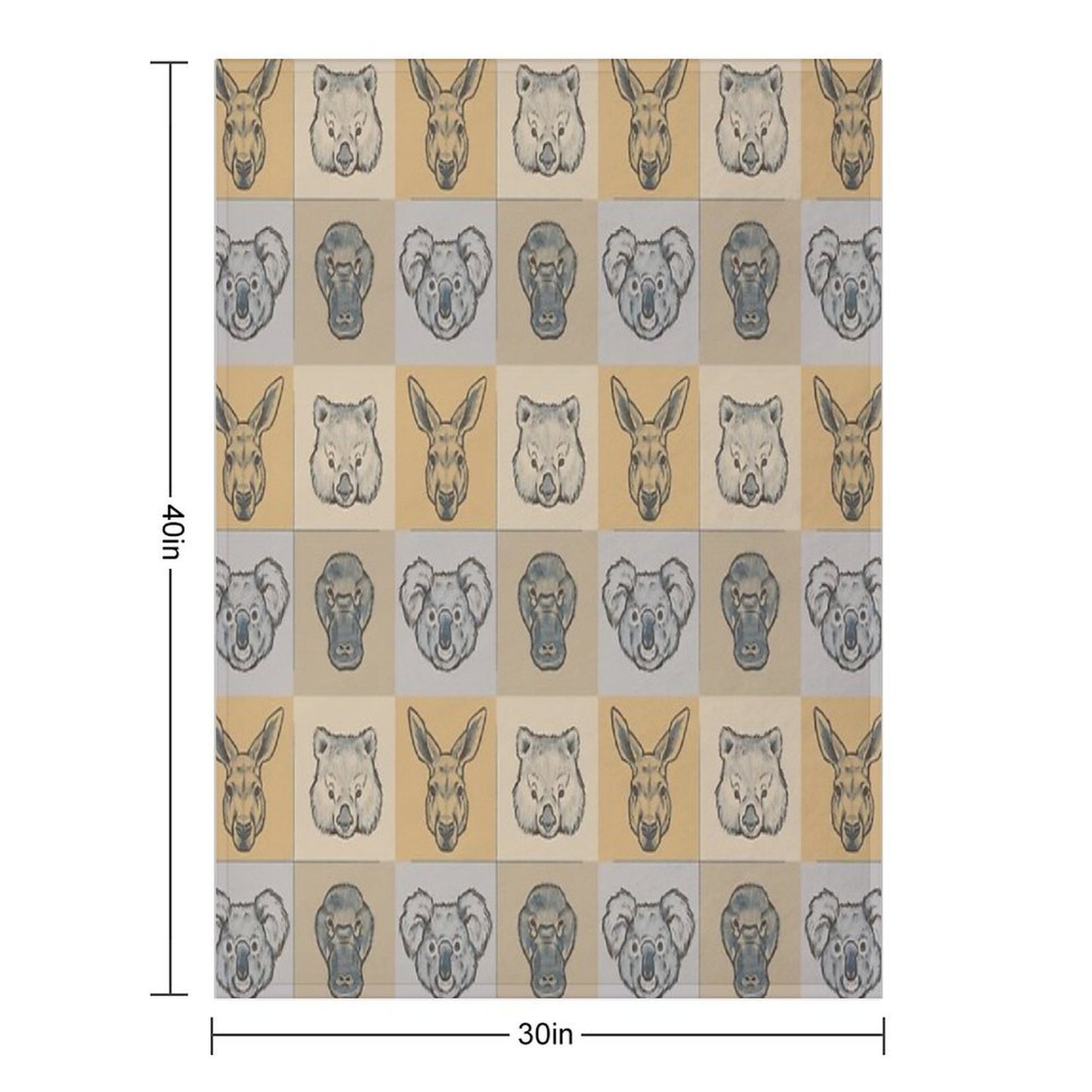 Australian Animals Throw Blanket