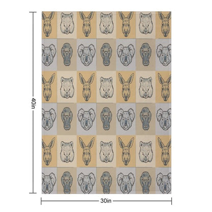 Australian Animals Throw Blanket