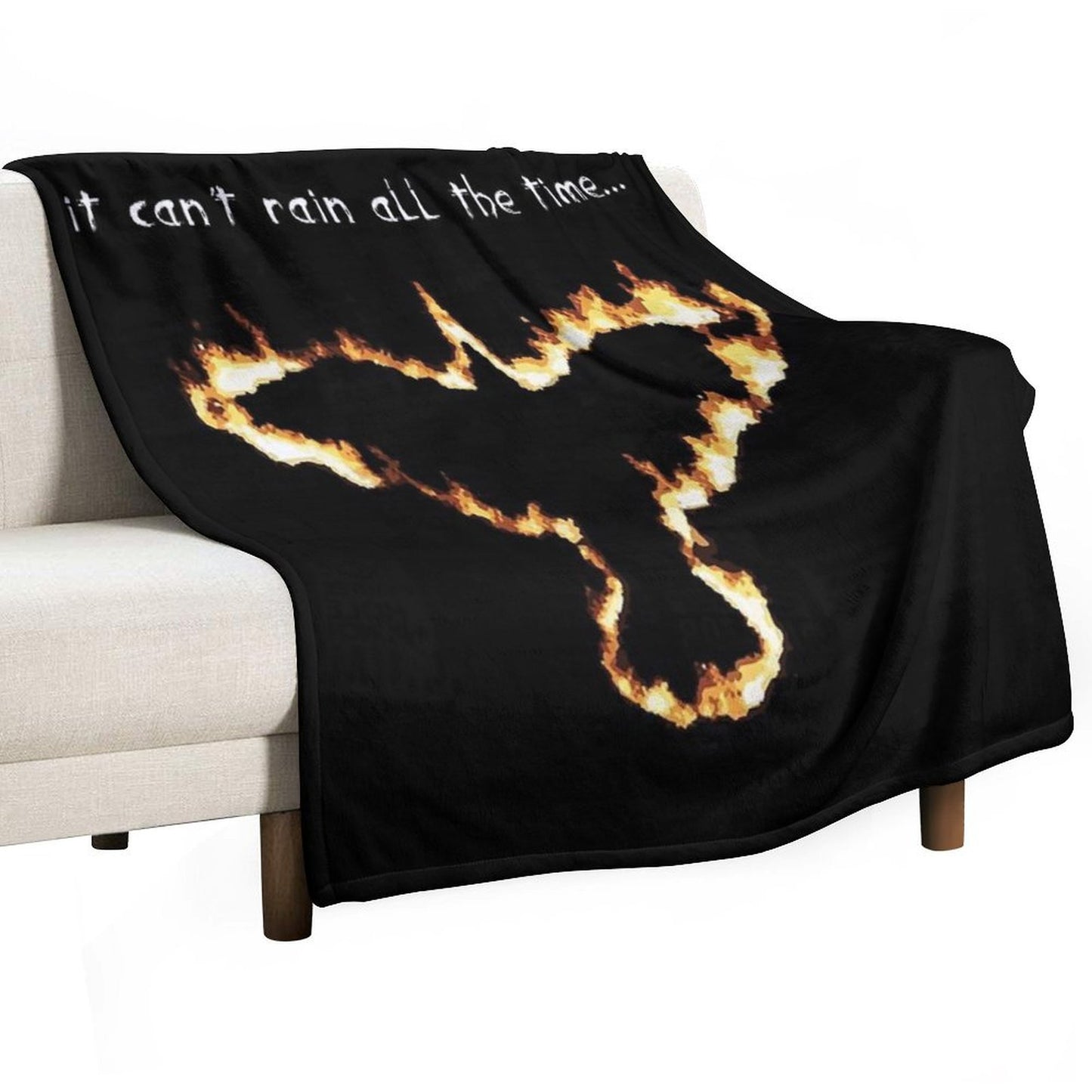 Fire Crow Throw Blanket
