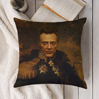 Christopher Walken - Replaceface Linen Throw Pillow Cover