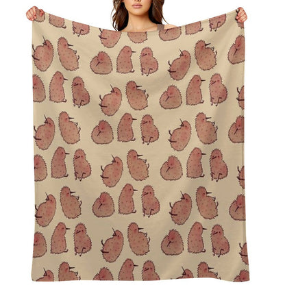 Cute Kiwi Birds Throw Blanket