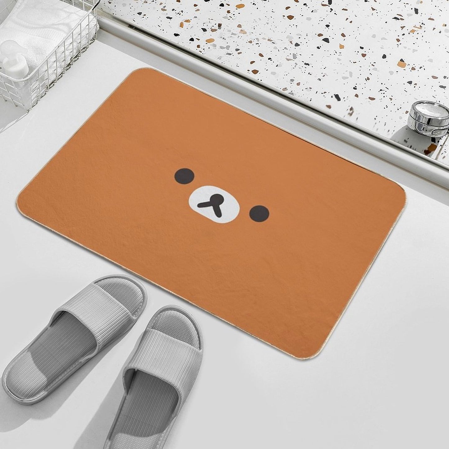 Rilakkuma Bear Face Bath Mat