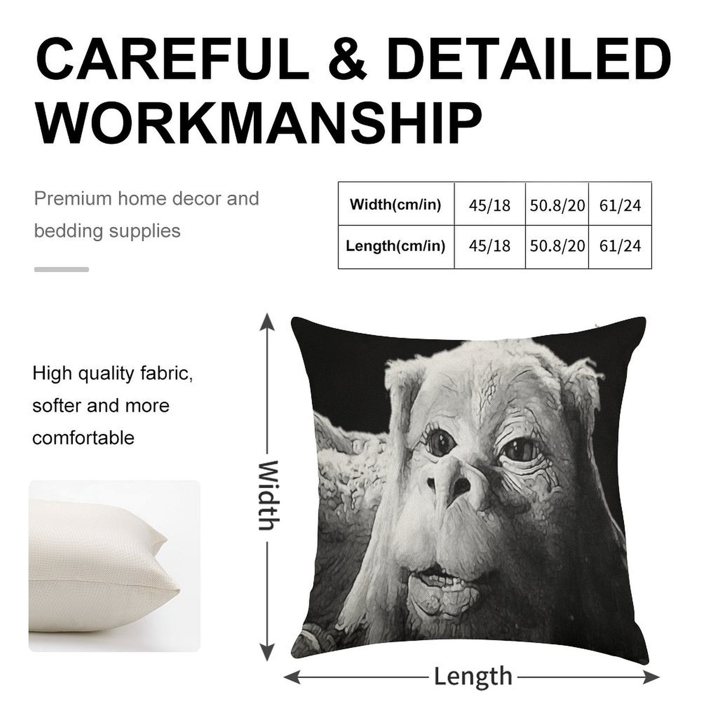 Falkor The Luck Dragon From The Neverending Story Design Linen Throw Pillow Cover