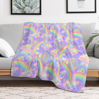 Psychedelic Space Throw Blanket