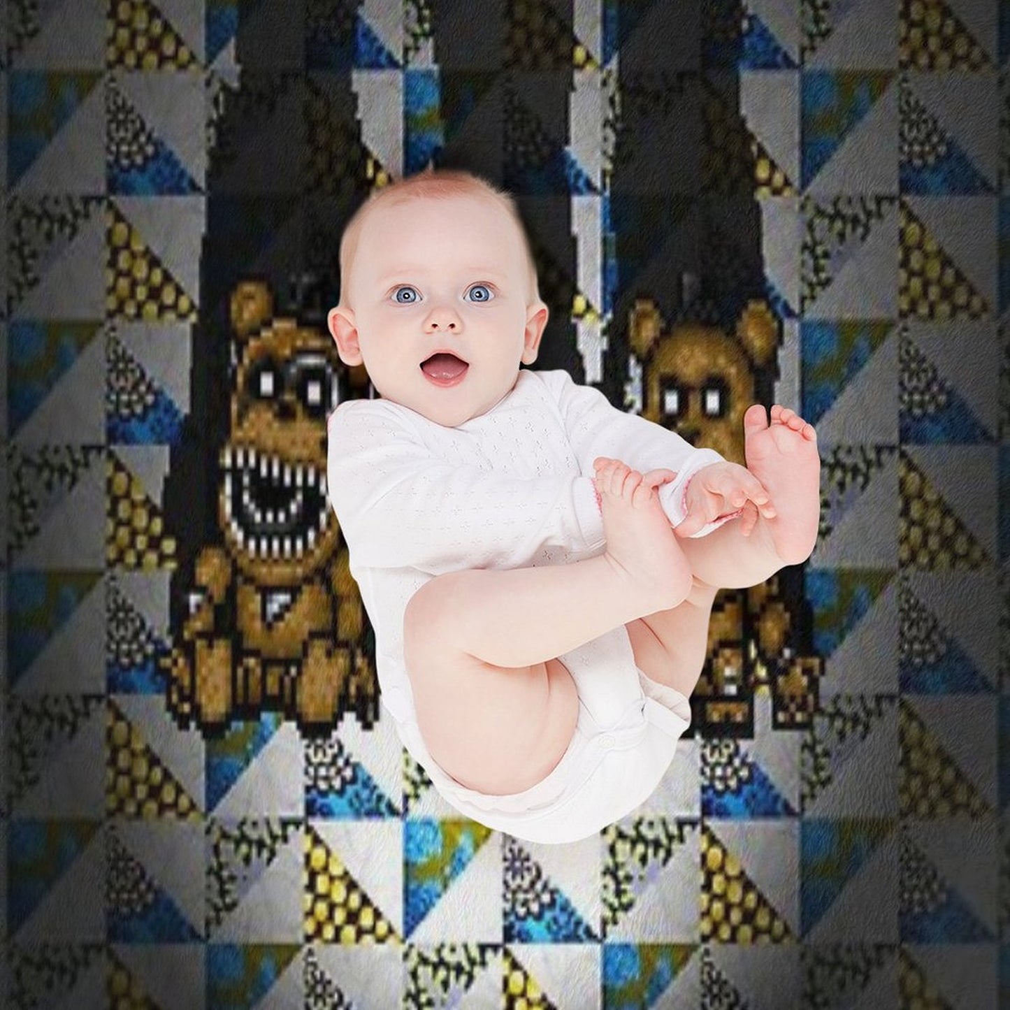 Five Nights at Freddys 4 - Mini Freddy's - Pixel Art Throw Blanket