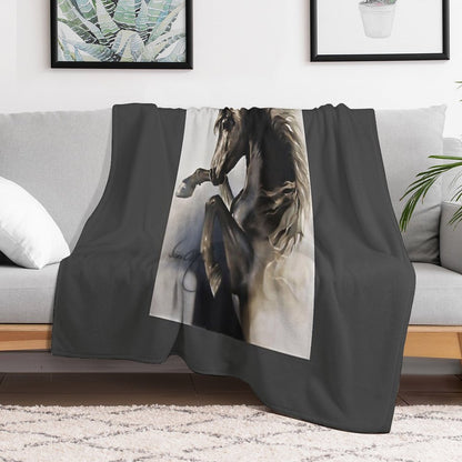 Black Fury Throw Blanket