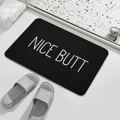 Nice Butt Black Bath Mat