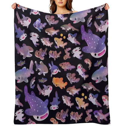 Shark Day 2 Throw Blanket