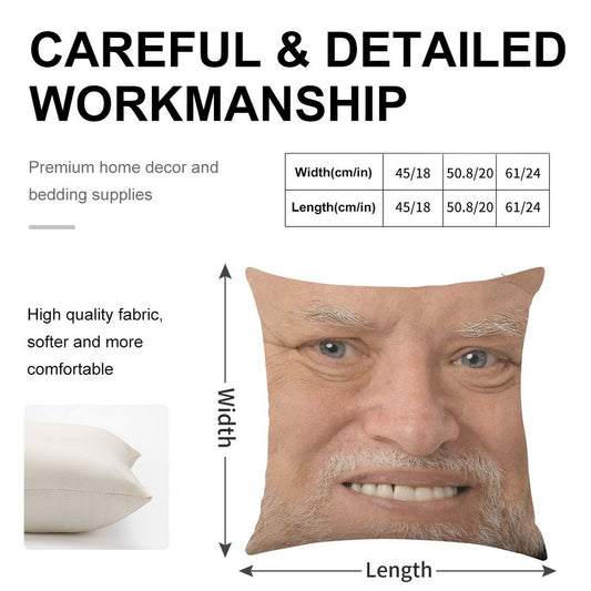 Hide The Pain Harold High Definition Linen Throw Pillow Cover