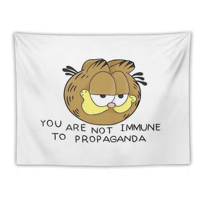 Garfield You Are Not Immune to Propaganda HD Tapestry