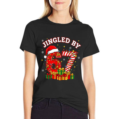 Funny Jingled by 67 Christmas Holiday Women Kids Xmas Ugly  Vintage-inspired T-Shirt