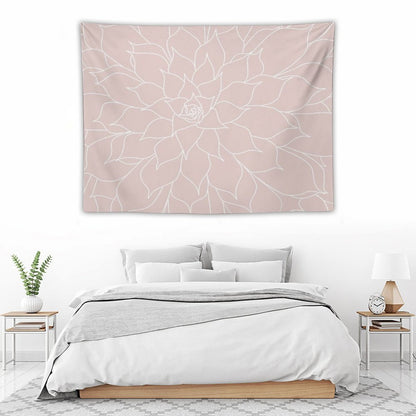 Blush Pink Succulent Tapestry
