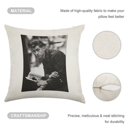 Alex Turner Linen Throw Pillow Cover