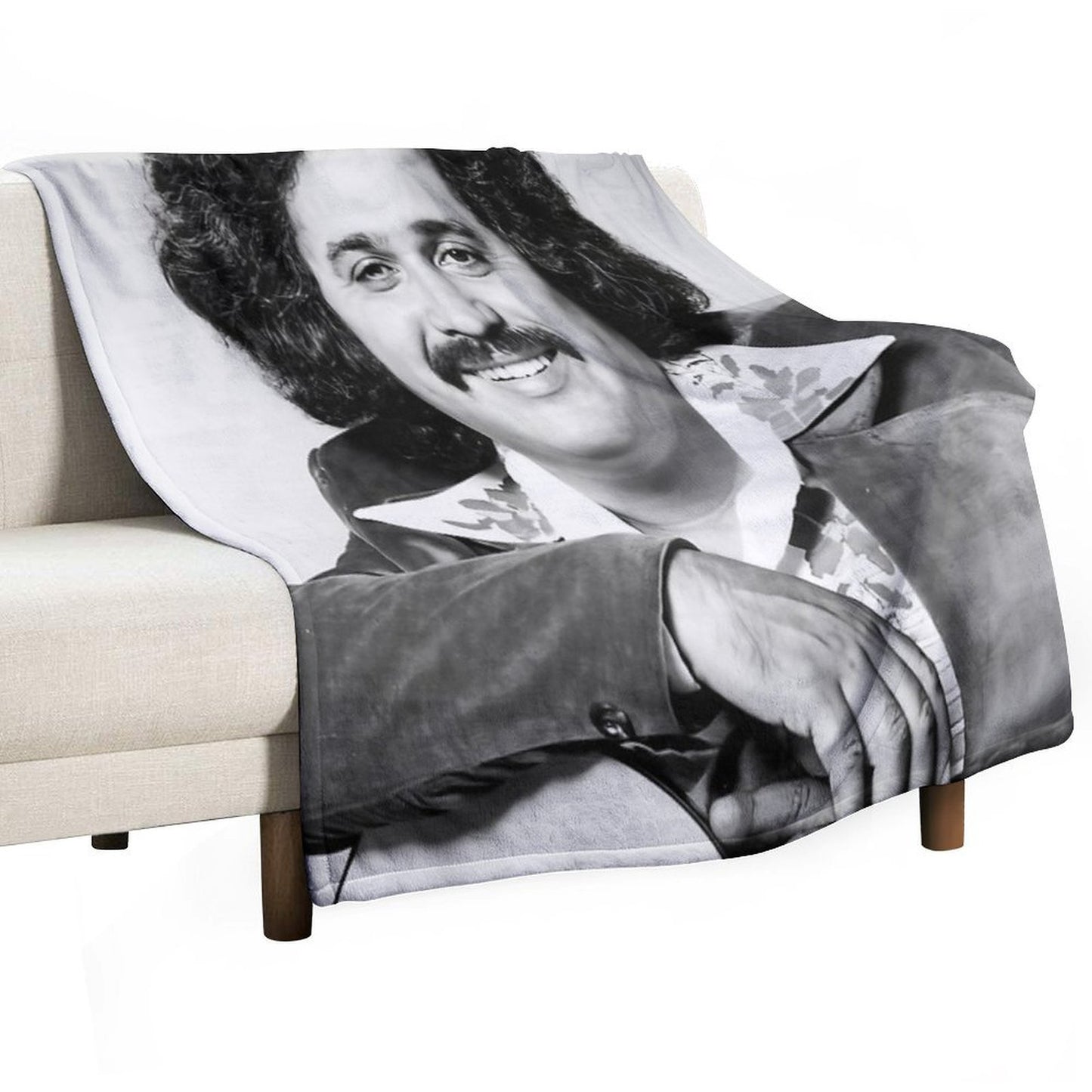 Freddy Fender BW Throw Blanket