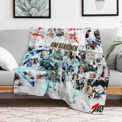Kimi Raikkonen Career Throw Blanket