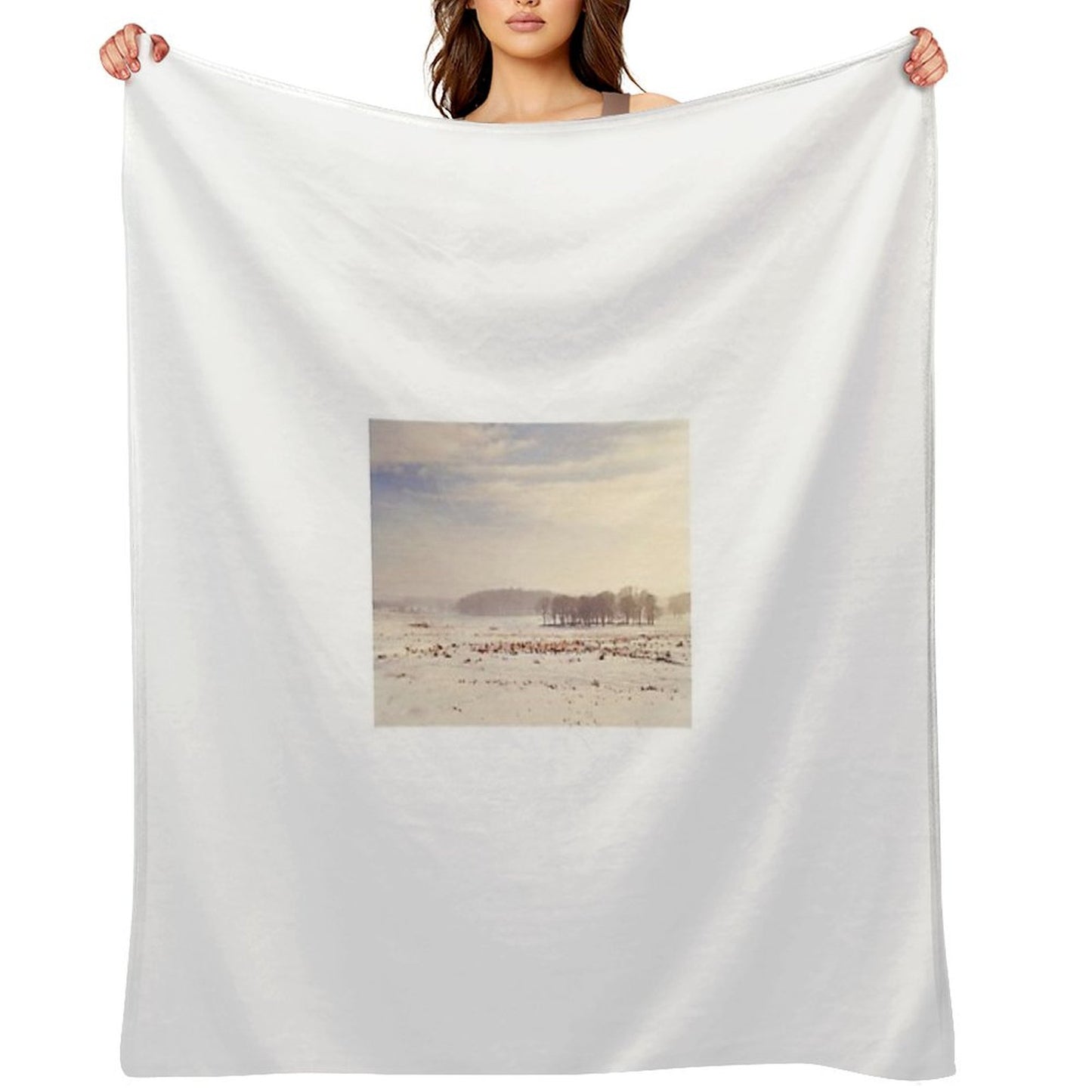 Snowy Valley Throw Blanket