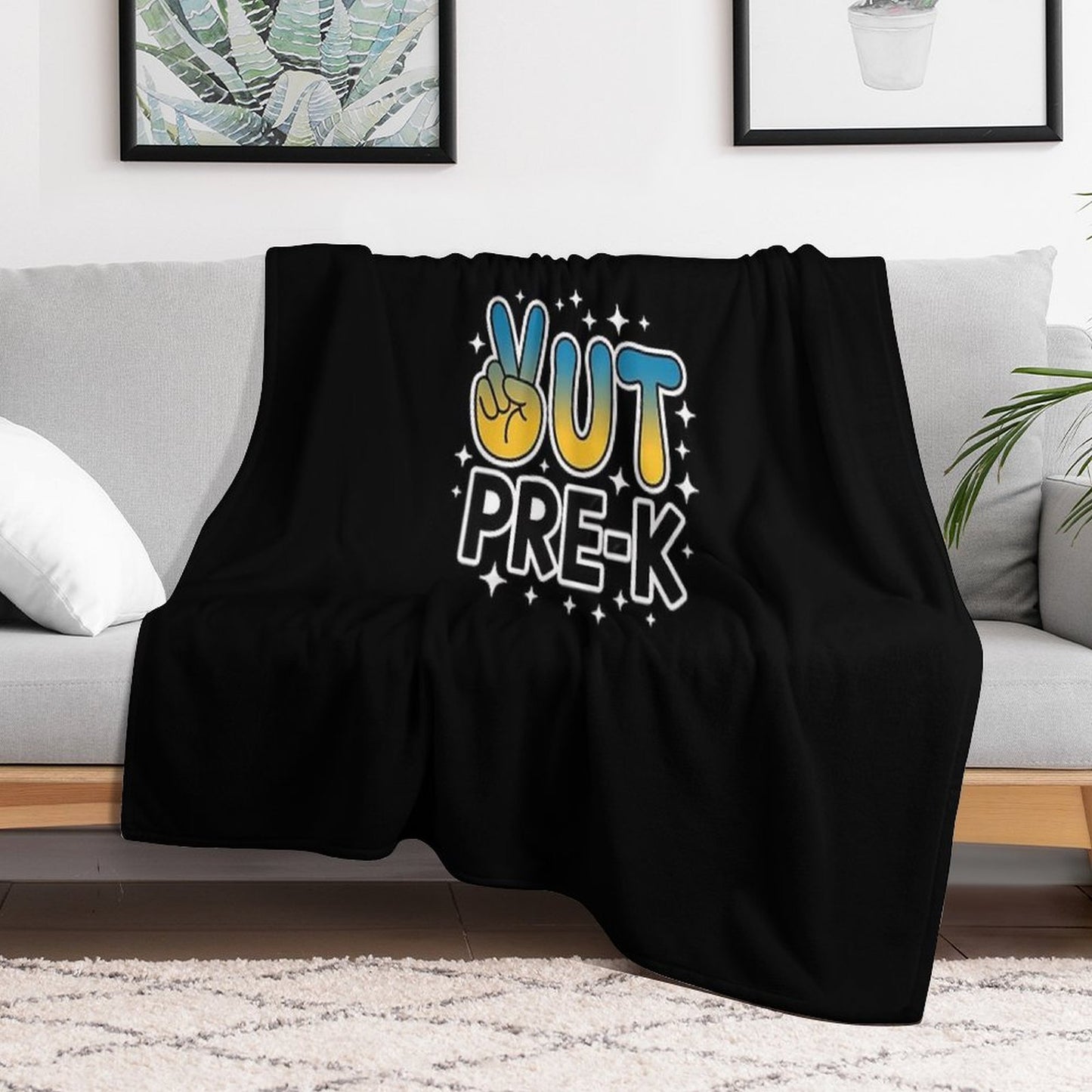 Peace Out Pre-K Tie Dye Last Day of School Teachers Throw Blanket