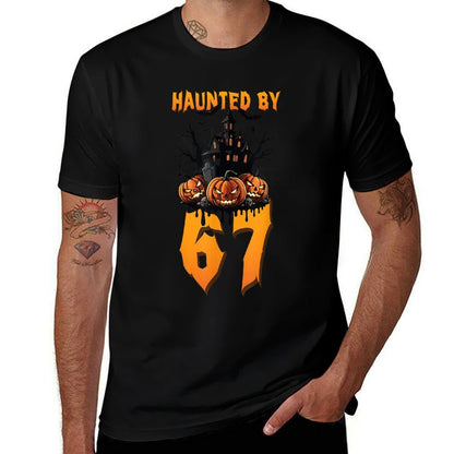 Haunted by 67 Halloween Costume Spooky Funny Quote Apparel  Vintage-inspired T-Shirt
