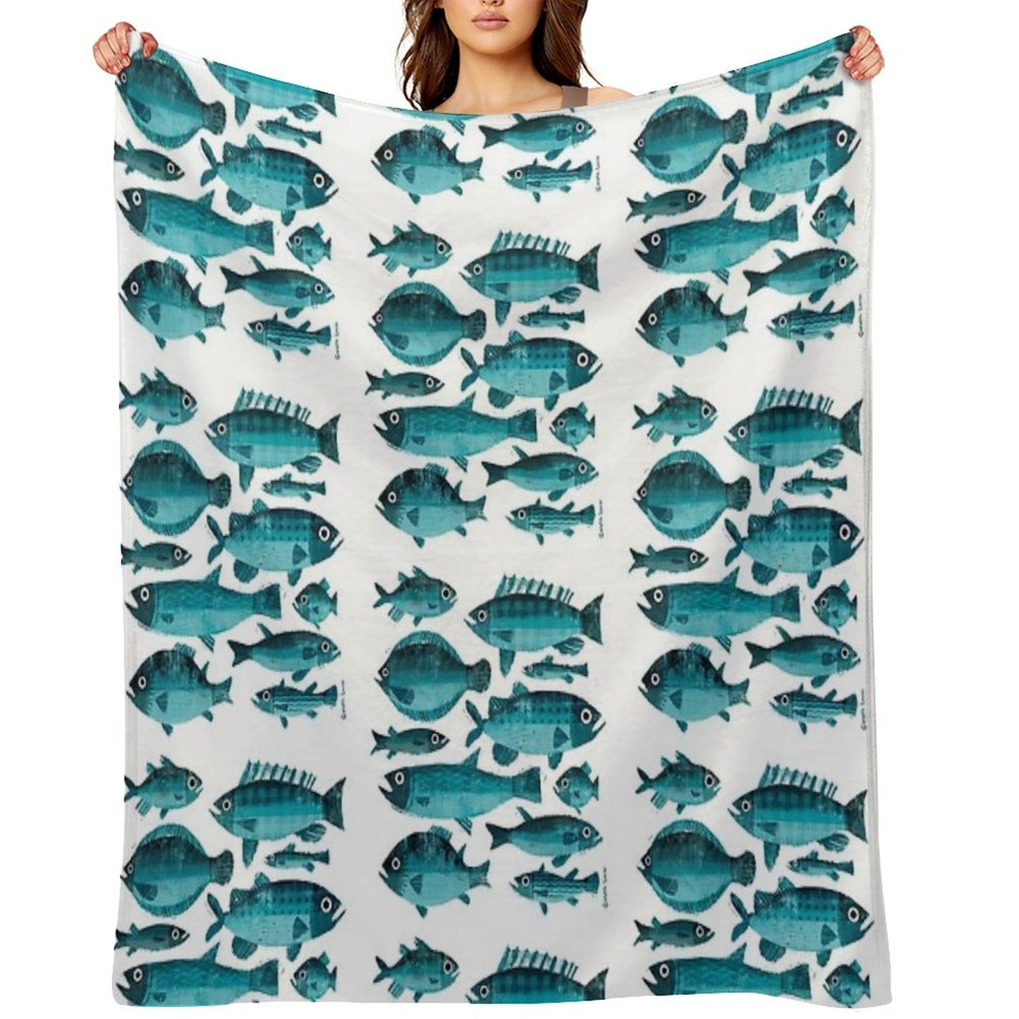 Ten Fish Throw Blanket