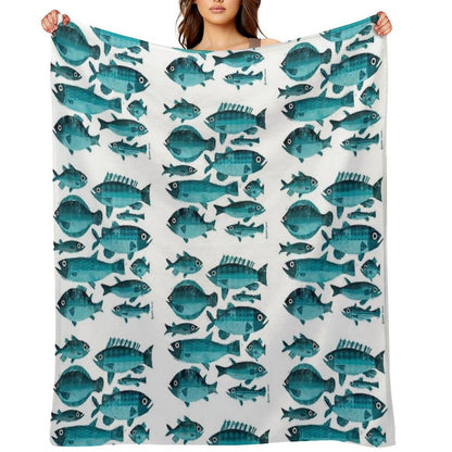 Ten Fish Throw Blanket