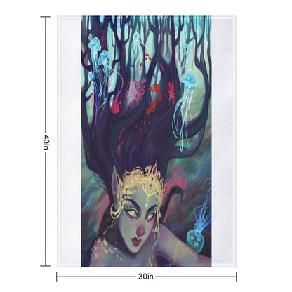 Abyss Mermaid Throw Blanket