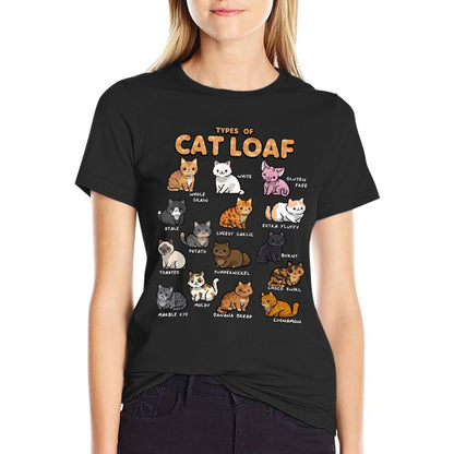 Types of Cat Loaf Cute Kitten Kawaii Cats, Cat Lover  Lightweight T-Shirt