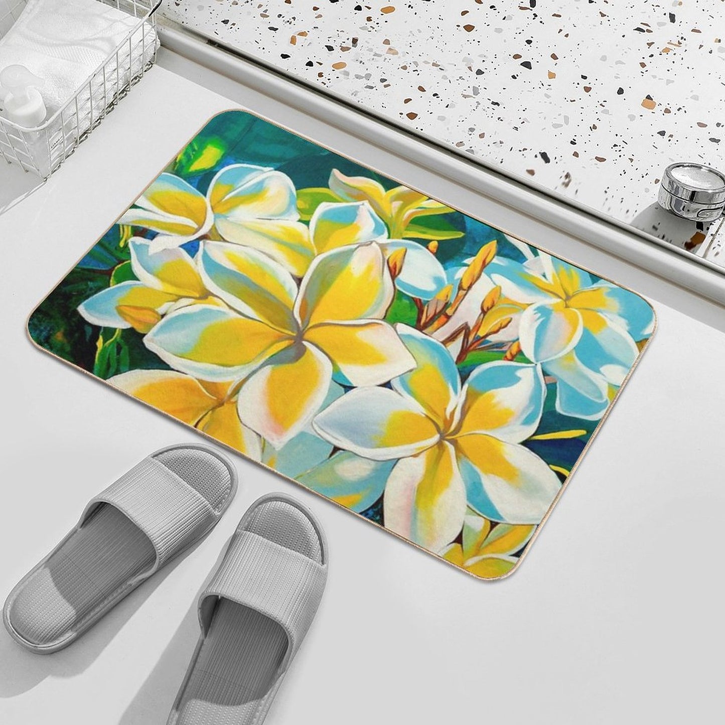 Plumeria Bath Mat