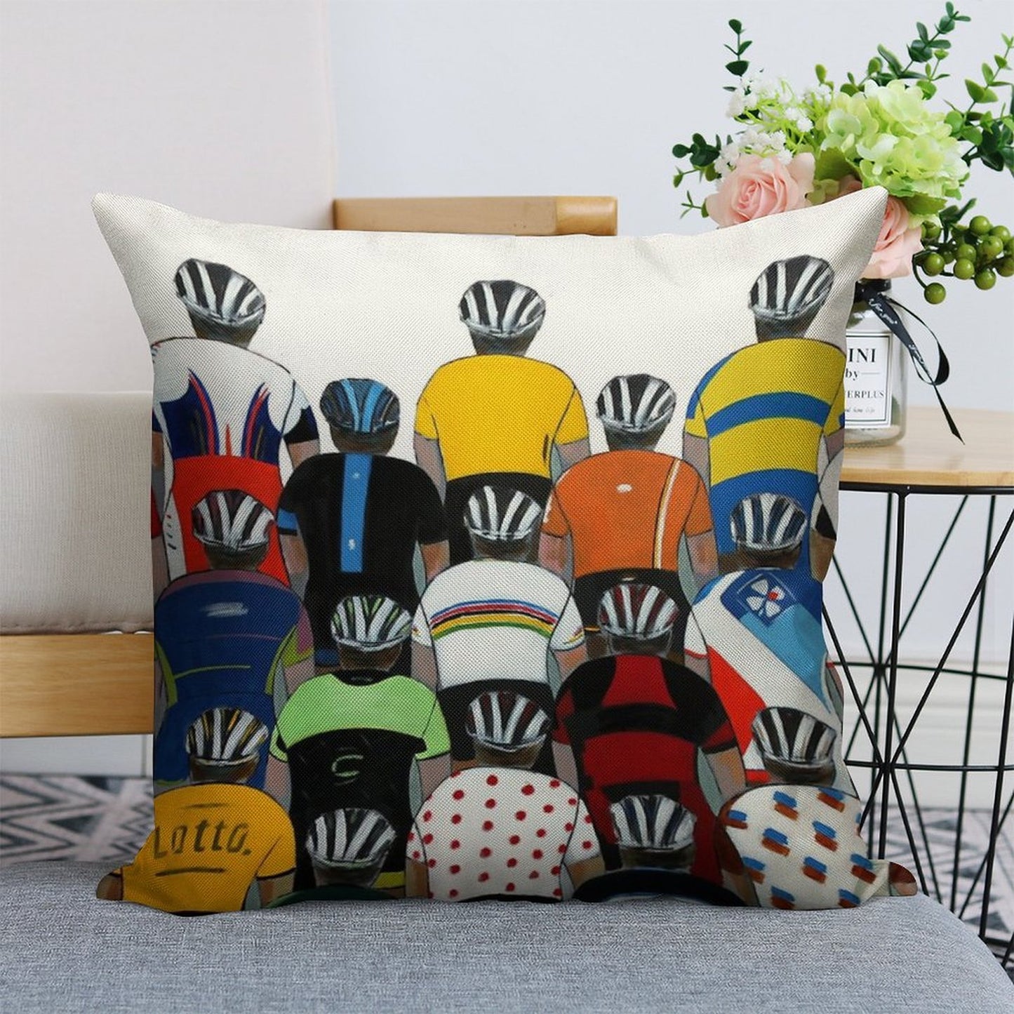 Maillots Shirt Linen Throw Pillow Cover