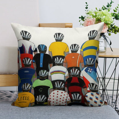 Maillots Shirt Linen Throw Pillow Cover