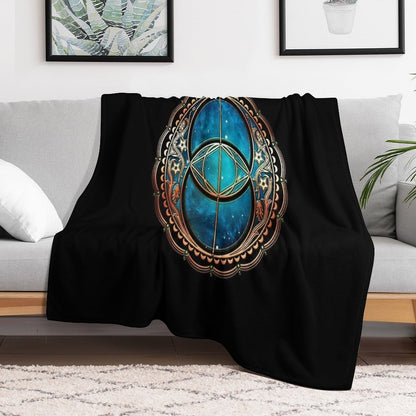 Vesica Piscis, Chalice Well, Celtic Symbol, Avalon, Magic Throw Blanket