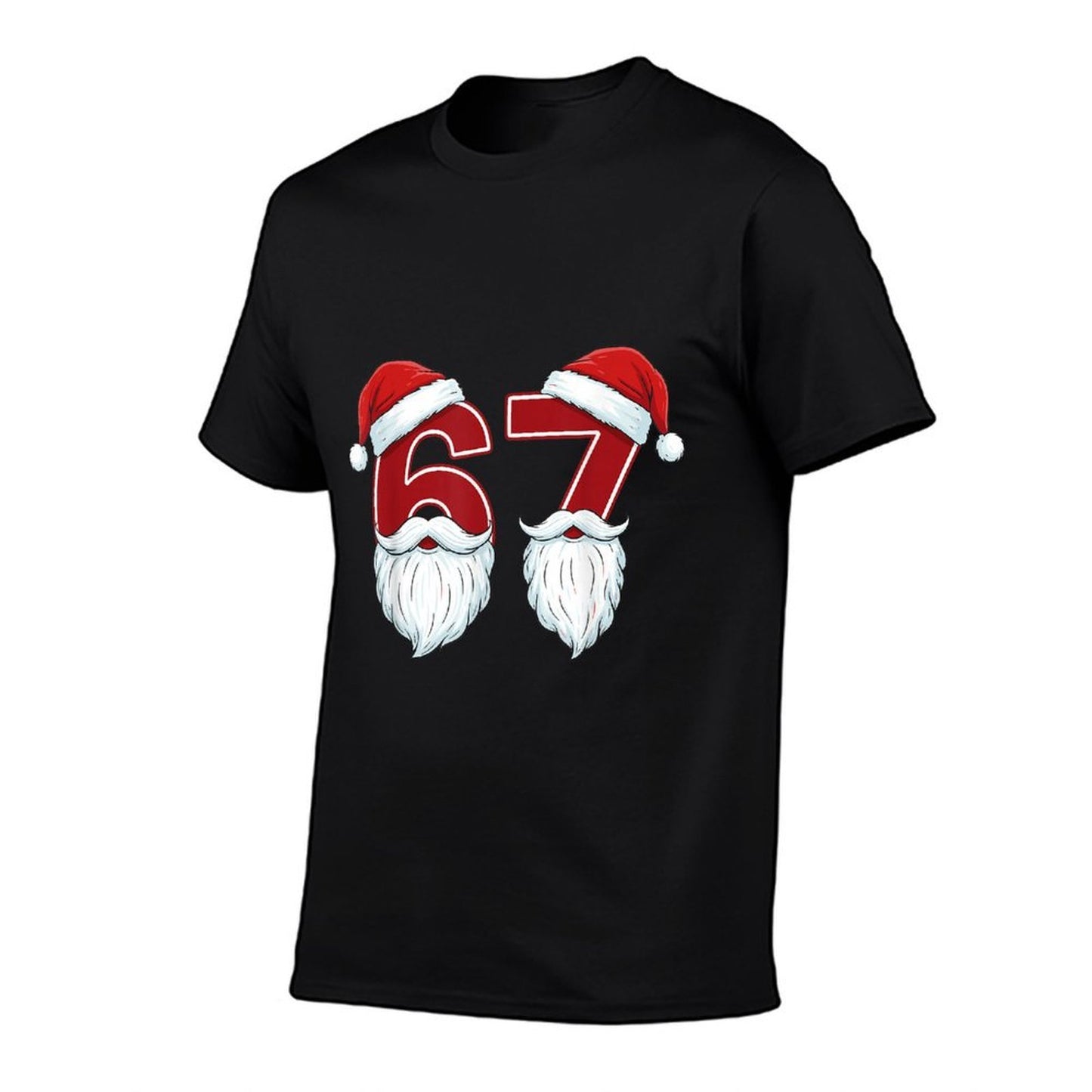 Funny Six Seven 67 Meme Santa Christmas Holiday Party Xmas  Oversized Silhouette T-Shirt