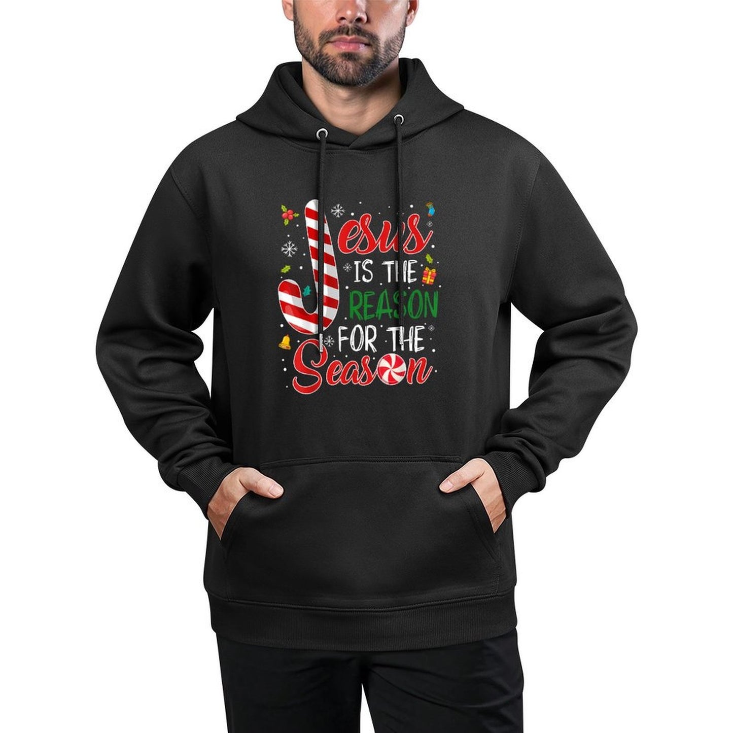 Jesus Is The Reason For The Season Christmas Pajama Gifts Moisture-Wicking Hoodie