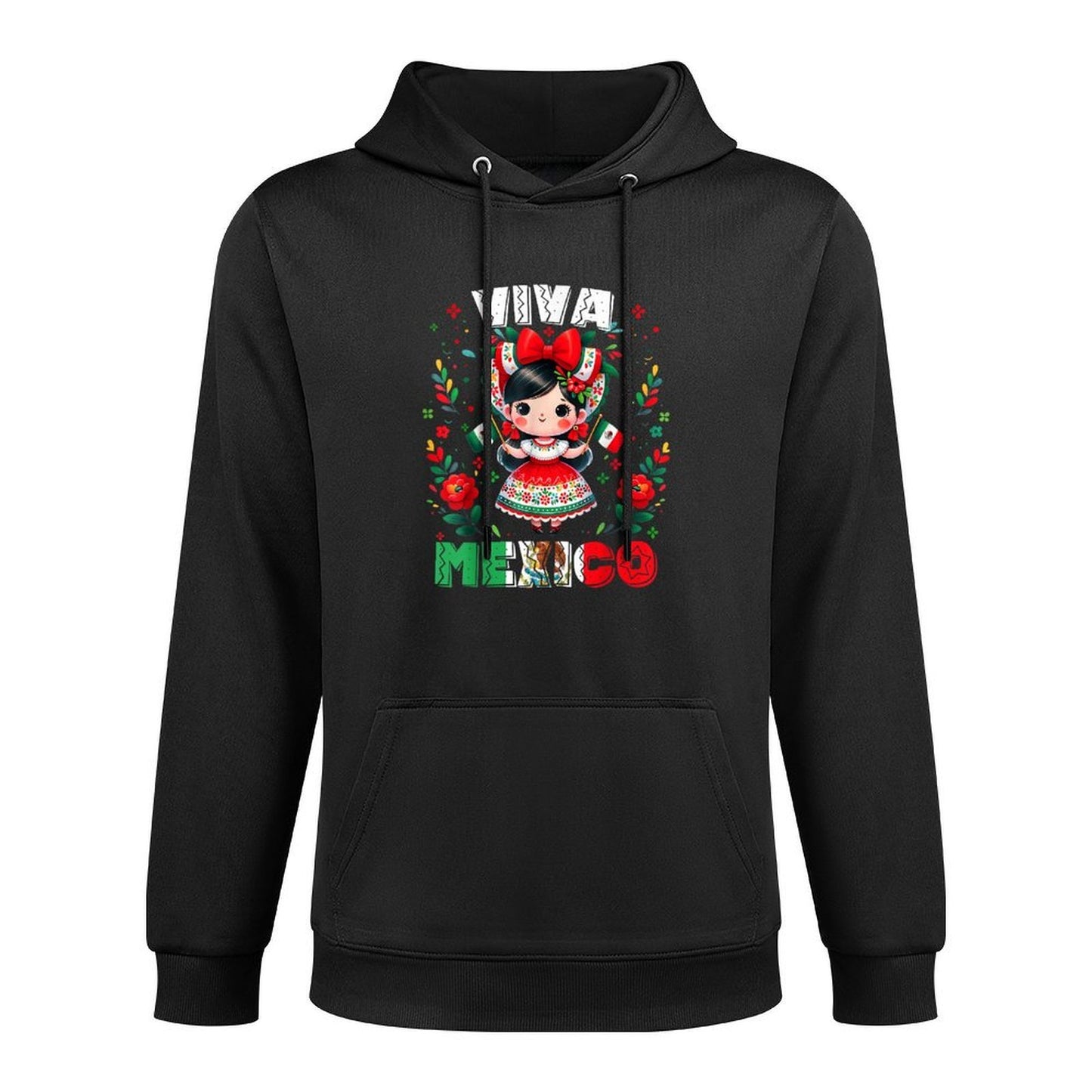 Viva Mexico Mexican Girl Independence Day Girls Kids Customizable Surface Hoodie