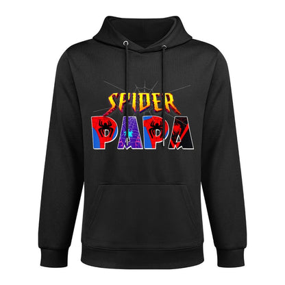 Spider PAPA Birthday Fathers Day Halloween Costume Pjs Kangaroo Pocket Hoodie
