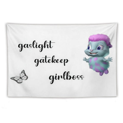 Bibble Says Gaslight, Gatekeep, Girlboss Tapestry