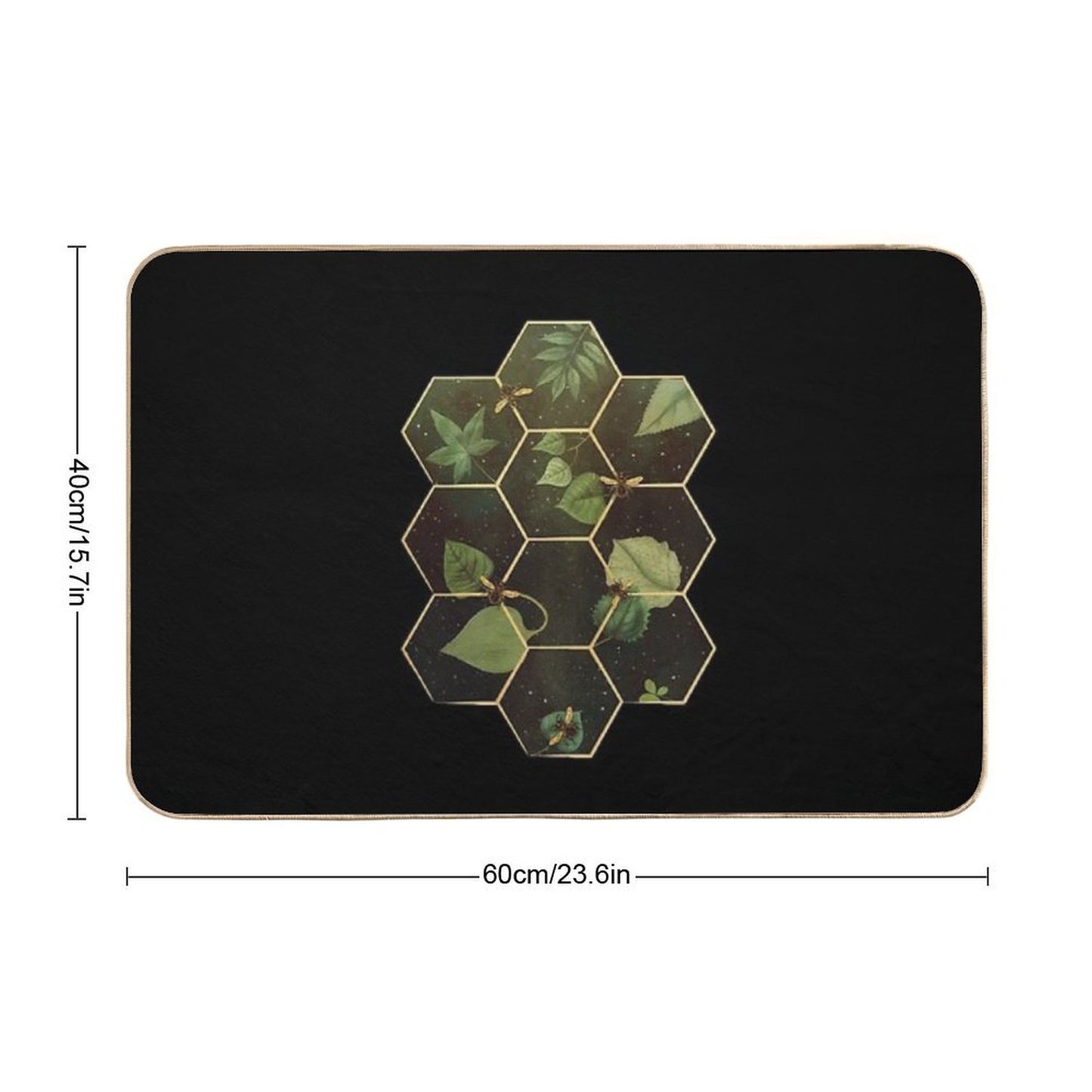 Bees in Space  Easy Maintenance Bath Mat