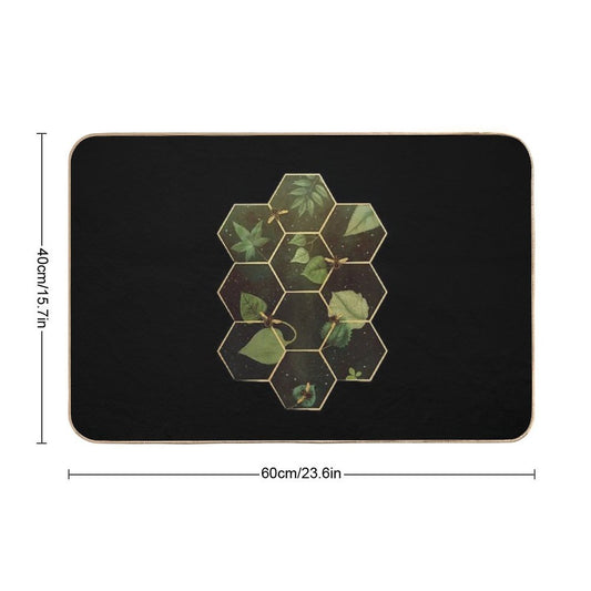 Bees in Space  Easy Maintenance Bath Mat