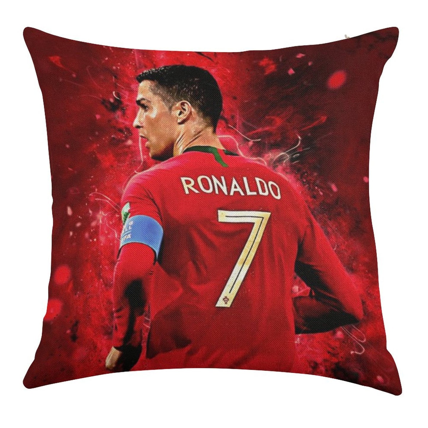 Cristiano Ronaldo Linen Throw Pillow Cover
