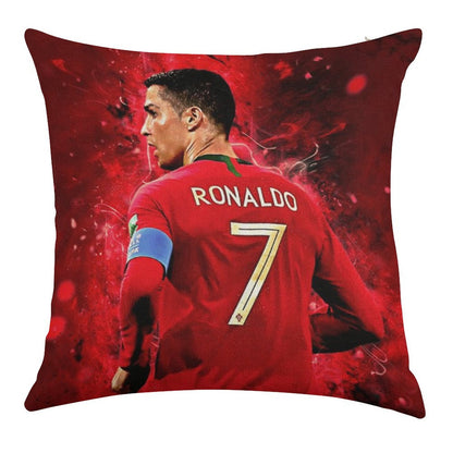 Cristiano Ronaldo Linen Throw Pillow Cover