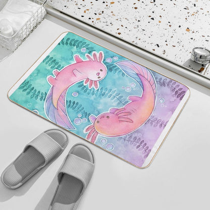 Super Cute Axolotl - Kawaii Bath Mat
