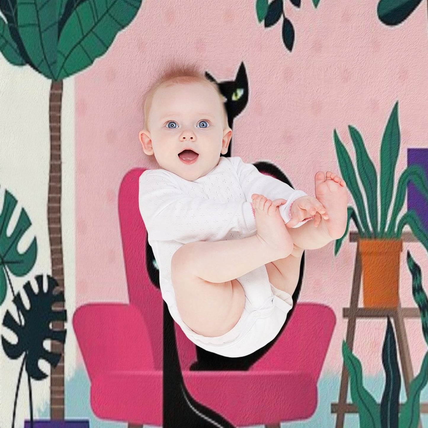 Sleek Black Cats Rule In This Urban Jungle Throw Blanket