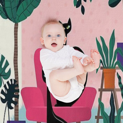 Sleek Black Cats Rule In This Urban Jungle Throw Blanket