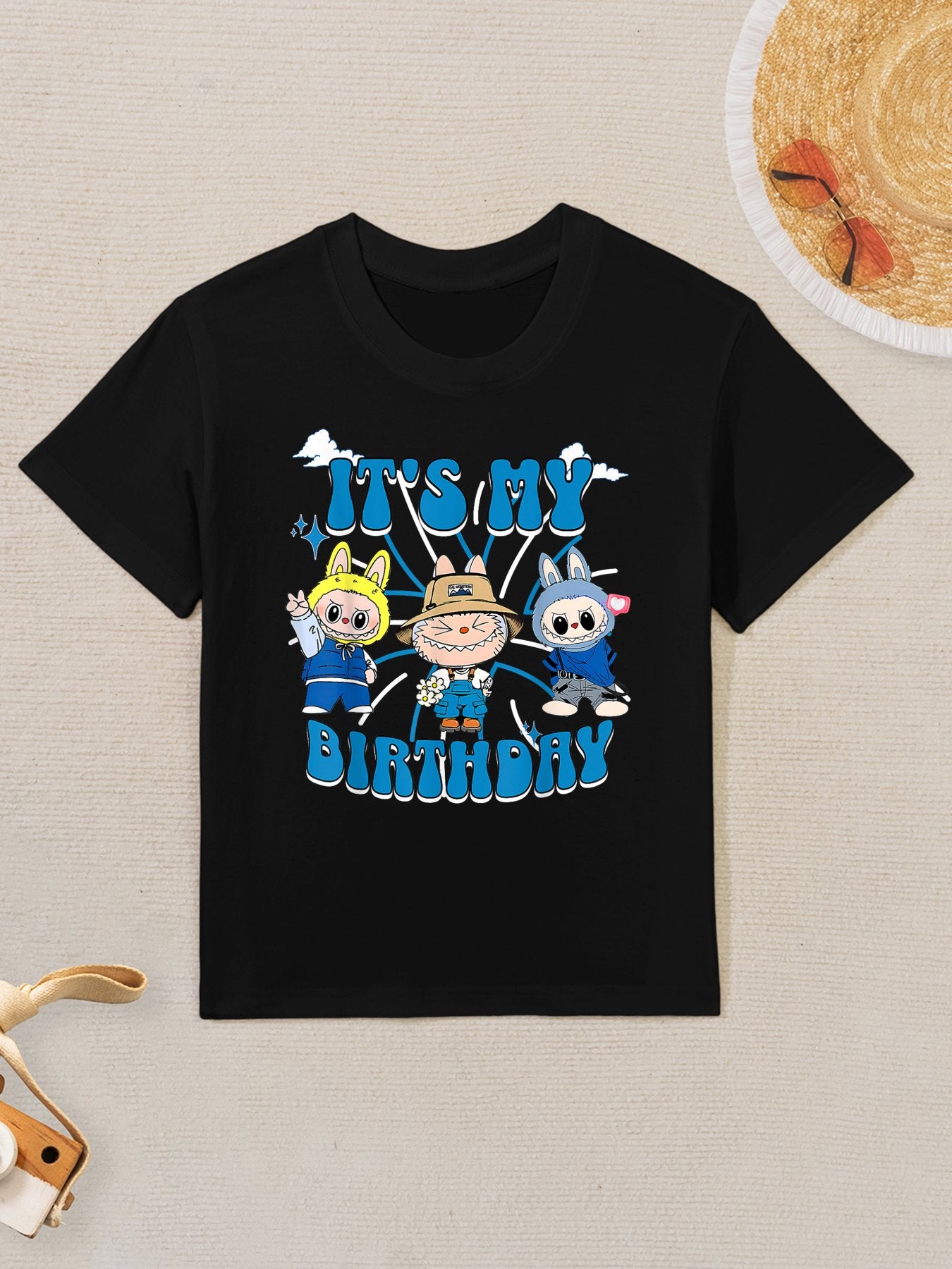 It's My Birthday Labubu Monsters for Birthday Parties Kids T-Shirt