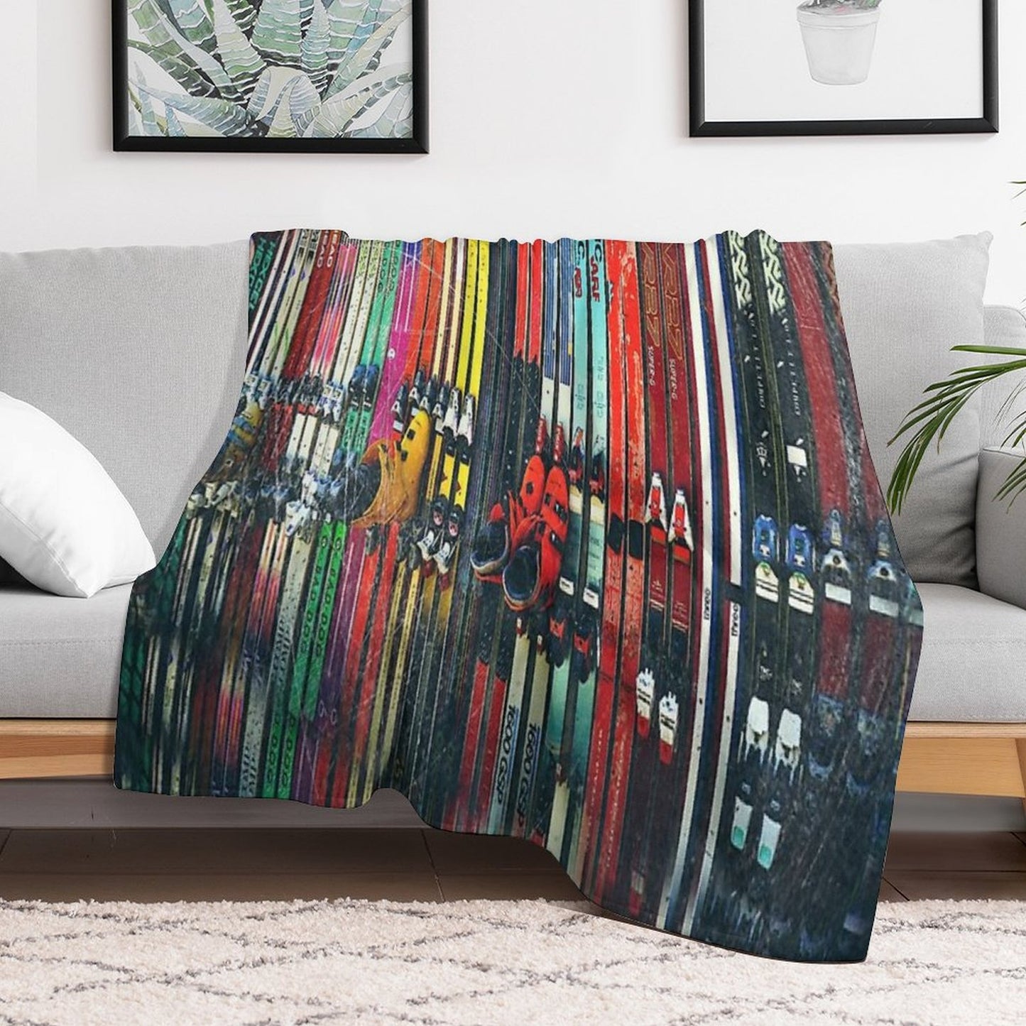 Ski Sun Valley Throw Blanket