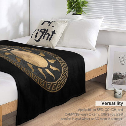 Helios Greek God of The Sun Ancient Symbol Throw Blanket