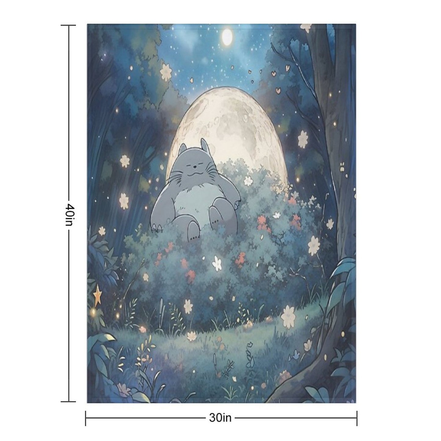 Explore The Enchanting World of My Neighbor Totoro XI Original Art And Illustrations Online Throw Blanket