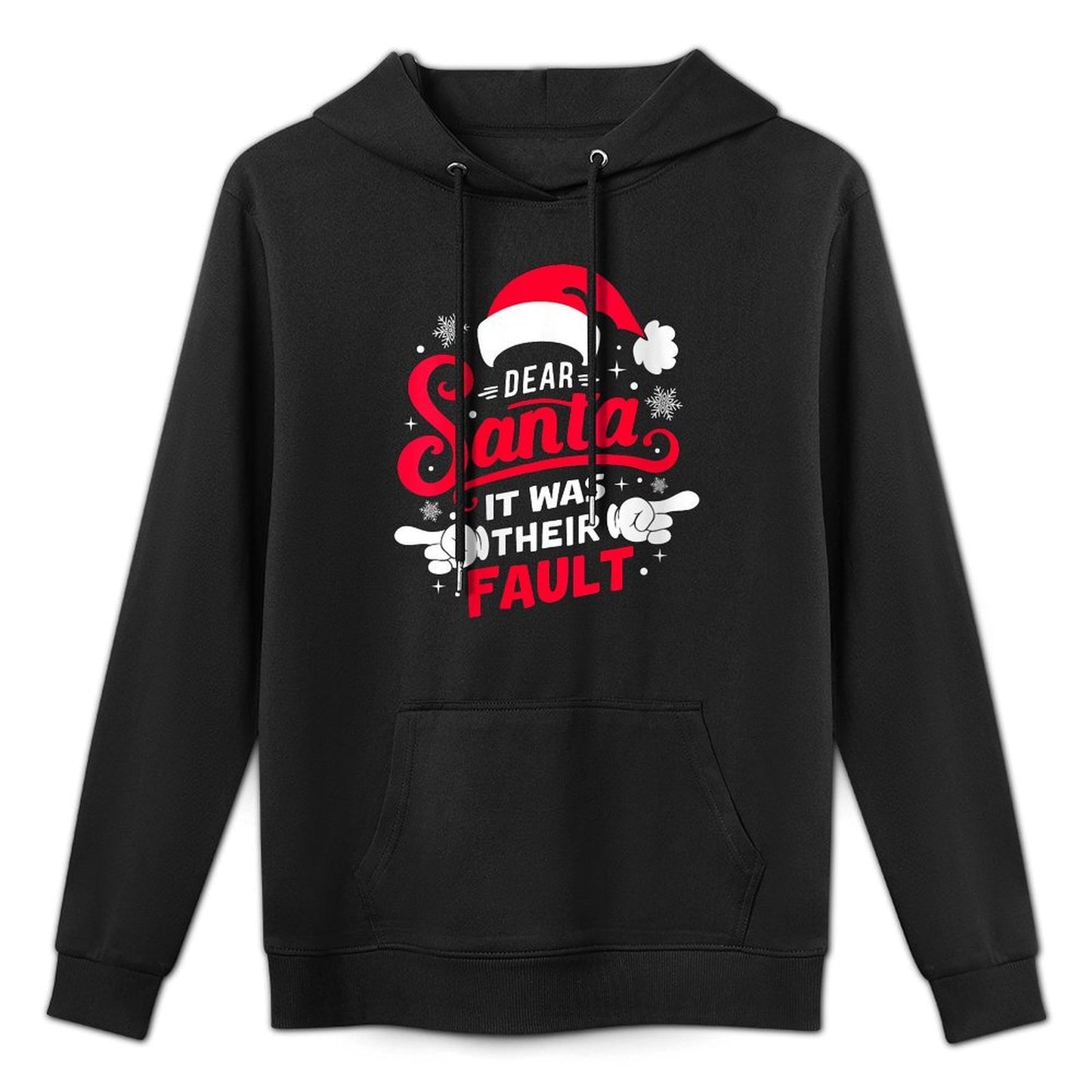 Dear Santa It Was Their Fault Naughty Or Nice Christmas List Machine Washable Hoodie
